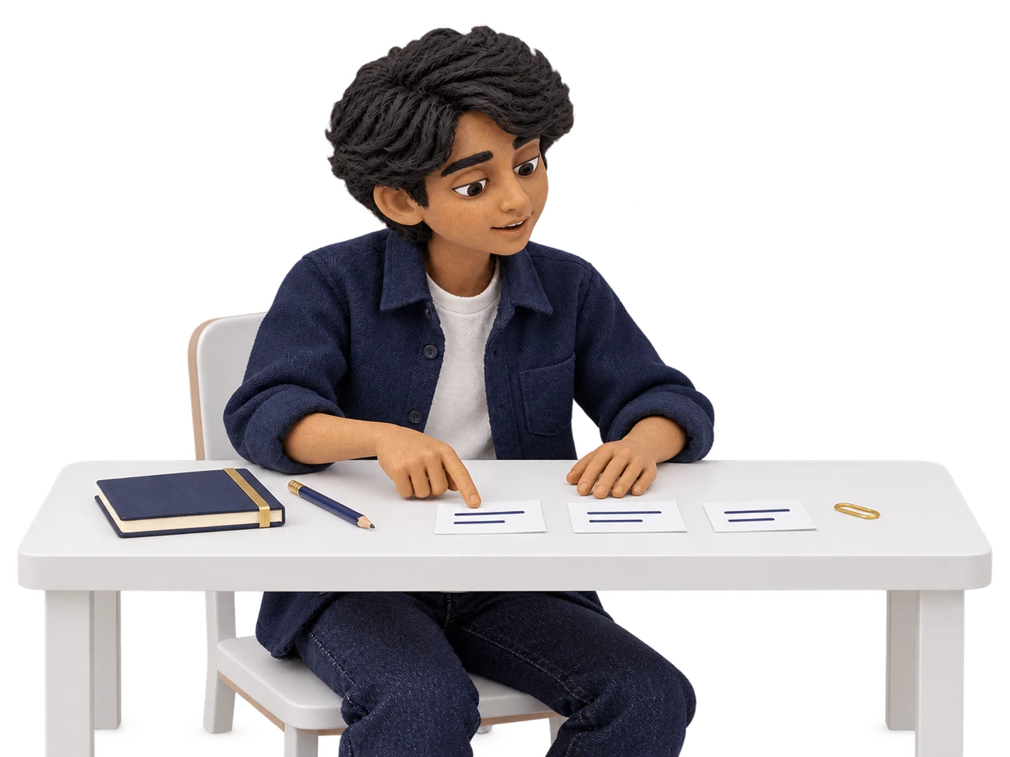 A learner arranging a short plan